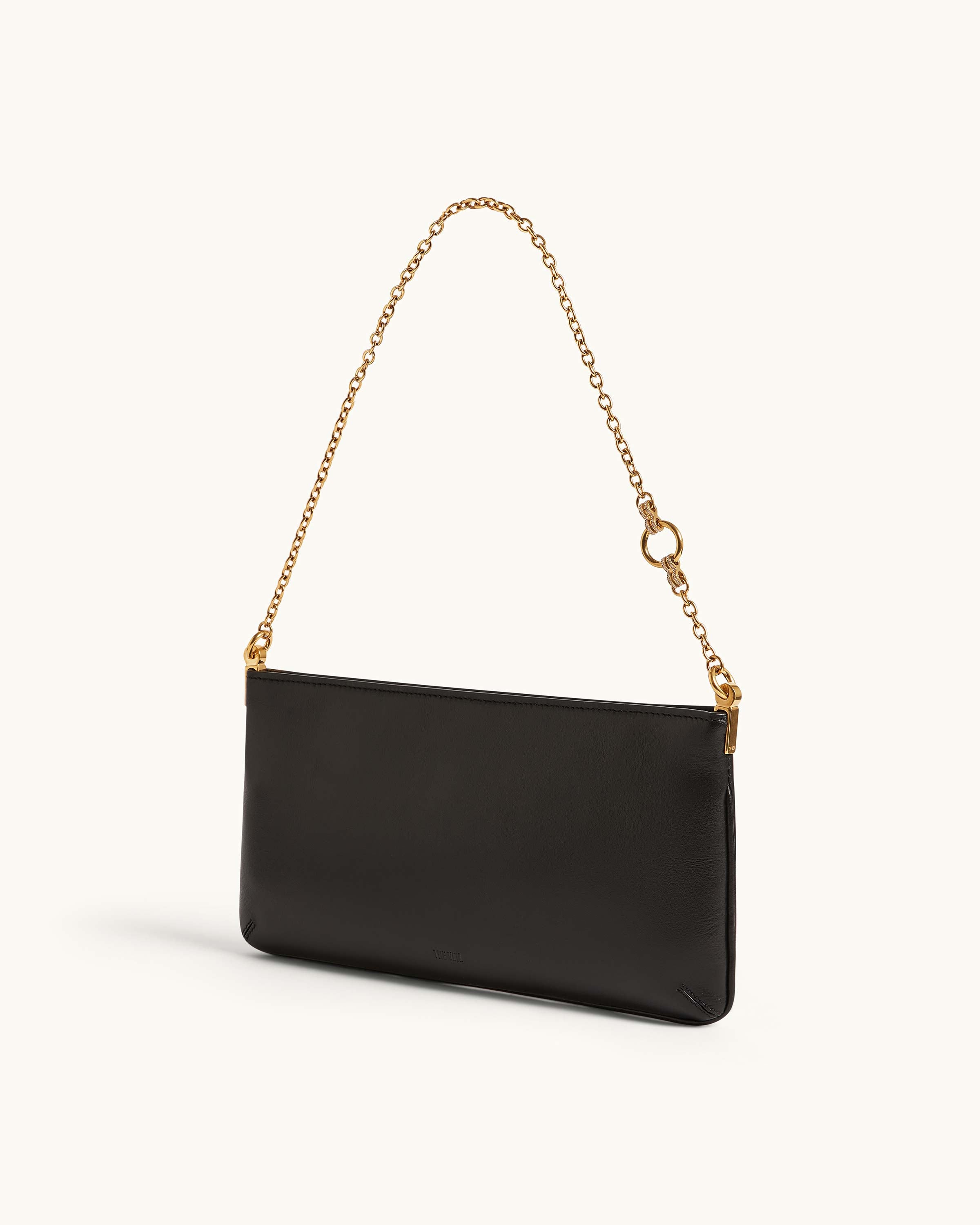 Snap Bag in Black Leather