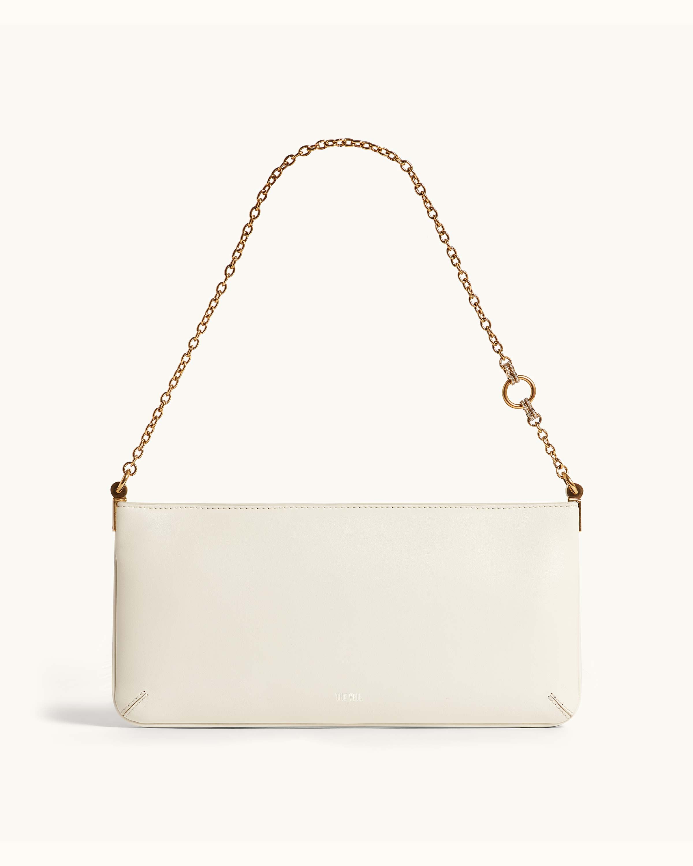 Snap Bag in Chalk Leather