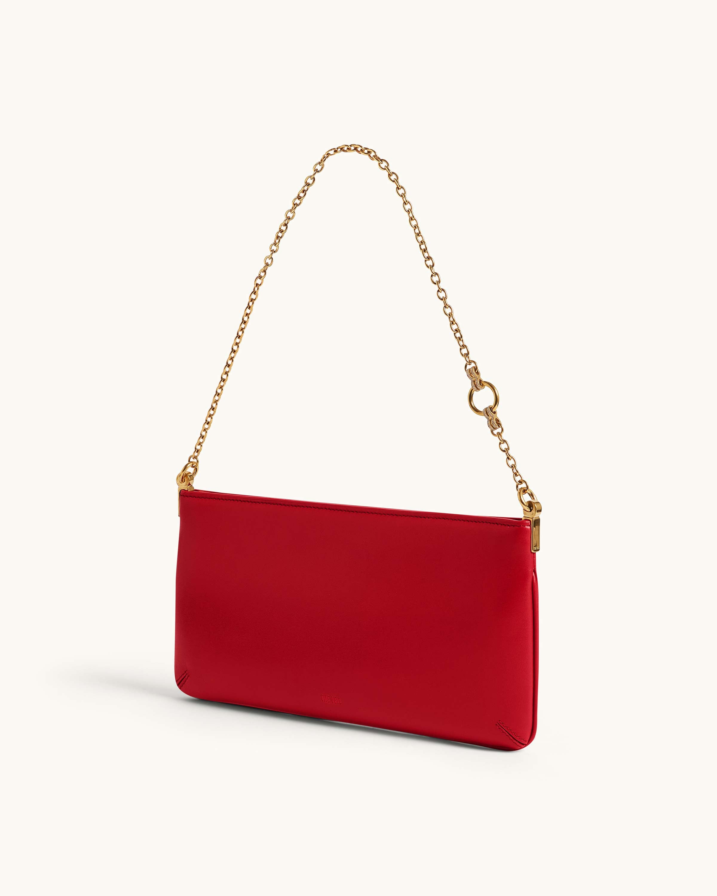 Snap Bag in Cherry Leather